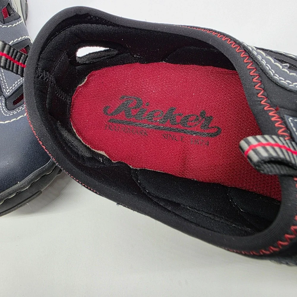 Rieker Men's Navy Red/Blue Outdoor Water Sport‎ Sandals Size 46 (US12) Summer